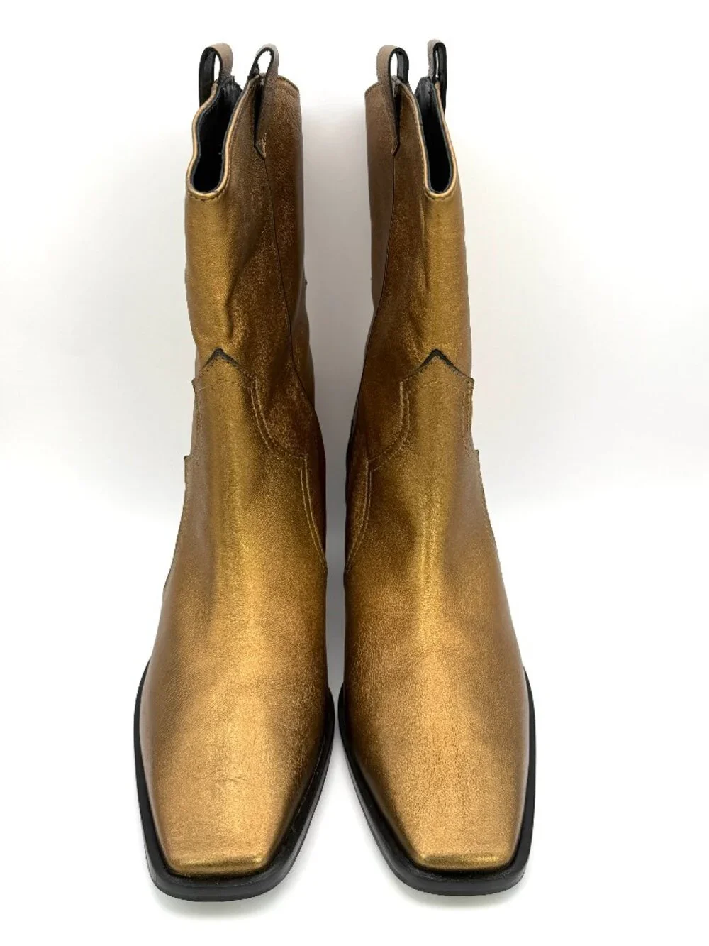 Castaner Denise 118 Women's Tan Leather Western Ankle Boots US 9 M NIB